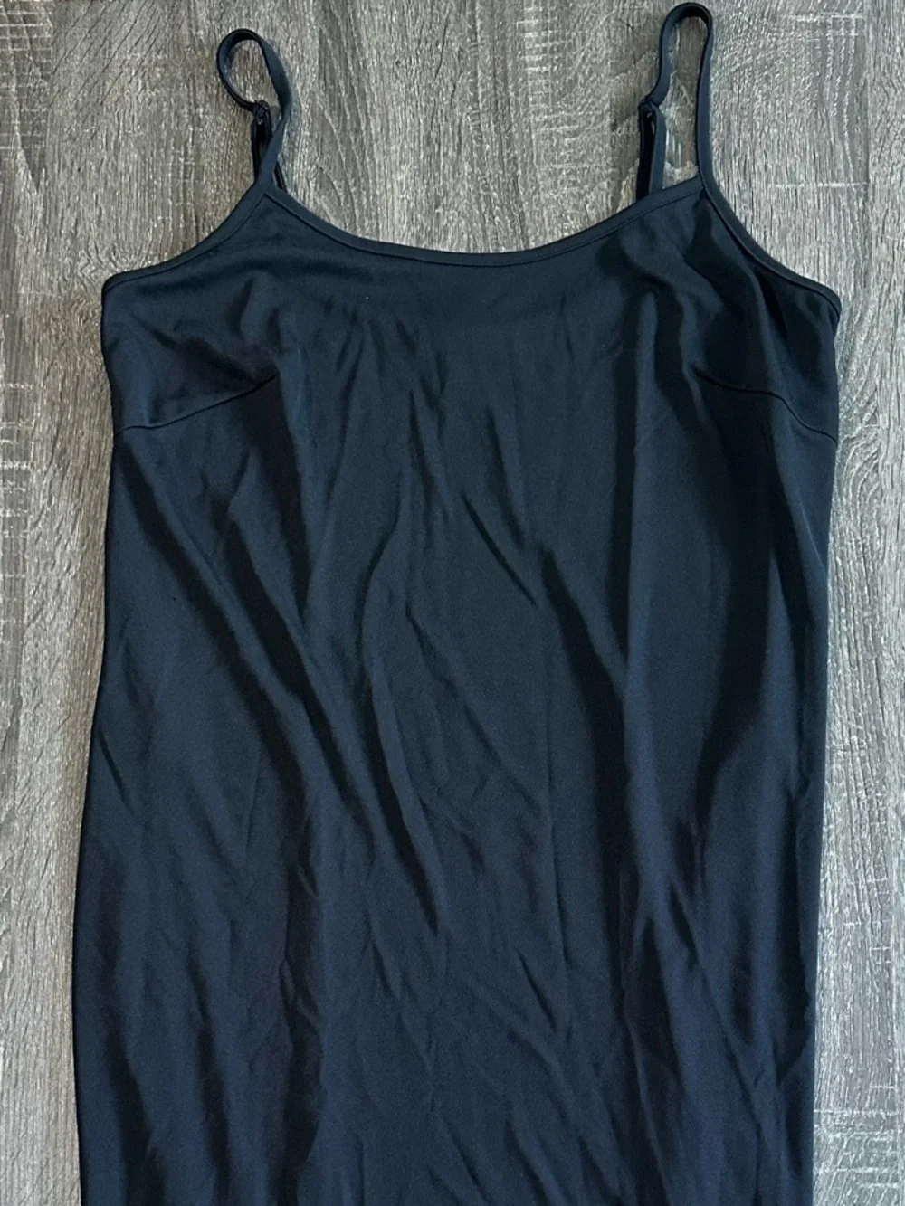 Venezia Black Asymmetrical Slip Dress 14/16